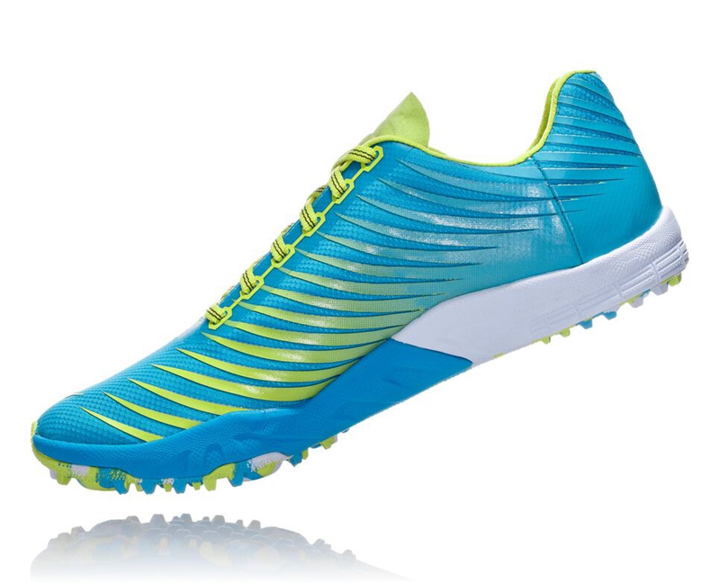 Hoka Spikes Shoes USA Stockists - EVO XC Spikeless Mens Blue